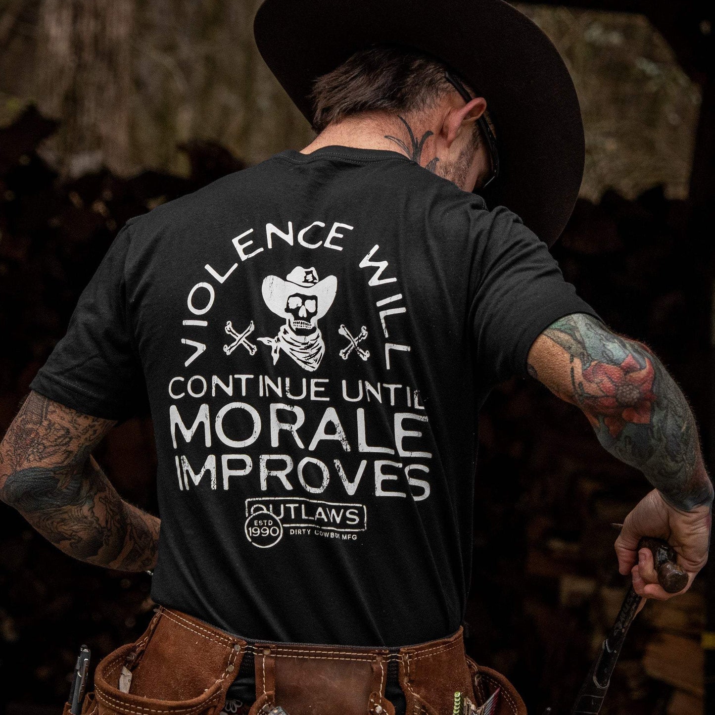 Violence Will Continue Until Morale Improves Men's T-Shirt - DIRTY COWBOY USA - Flyclothing LLC