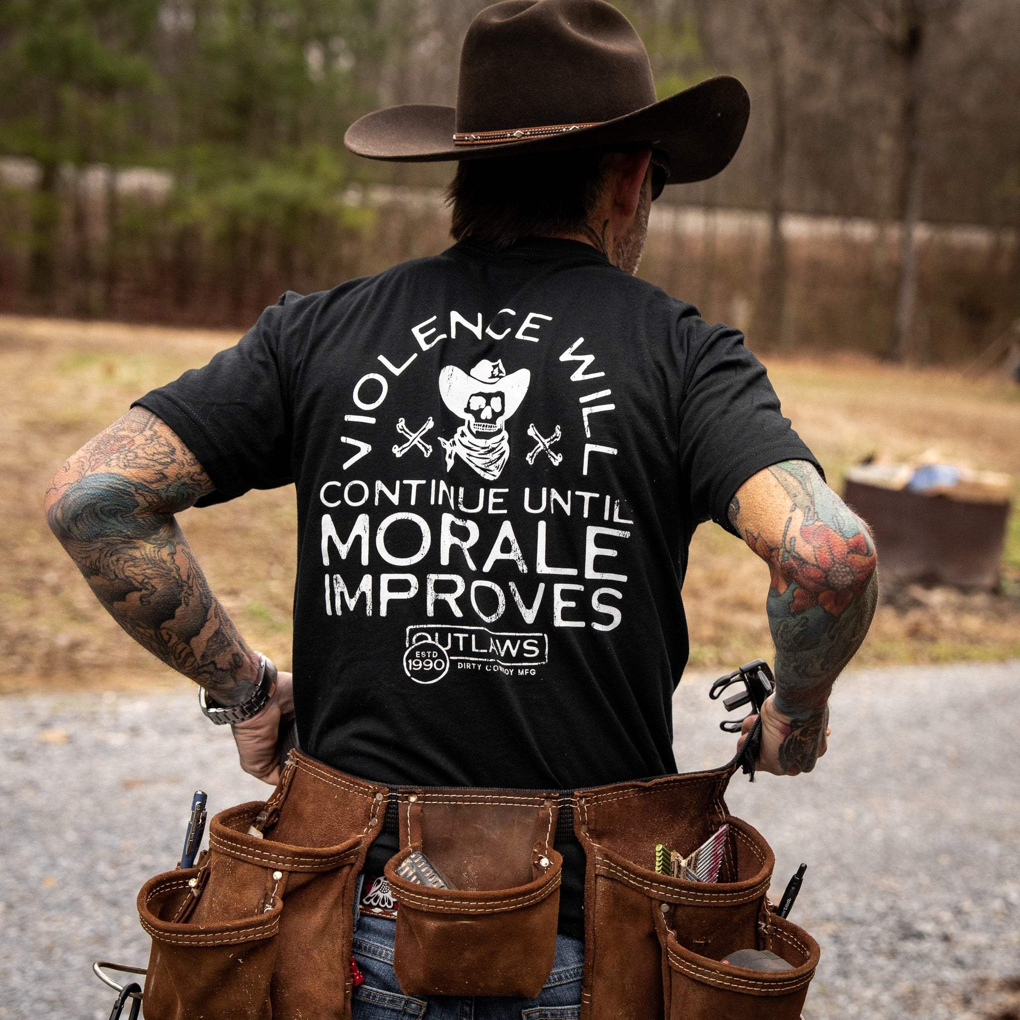 Violence Will Continue Until Morale Improves Men's T-Shirt - DIRTY COWBOY USA - Flyclothing LLC