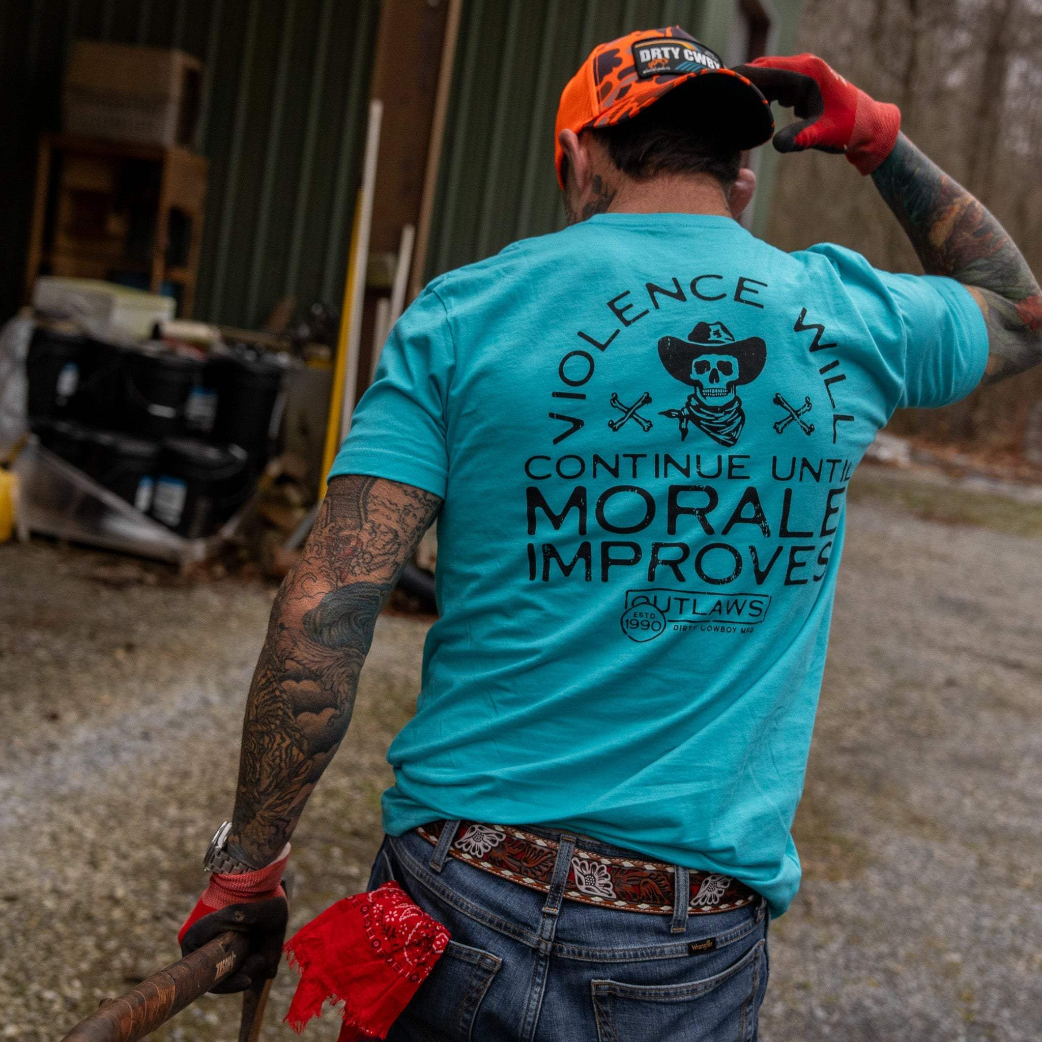 Violence Will Continue Until Morale Improves Men's T-Shirt - DIRTY COWBOY USA - Flyclothing LLC