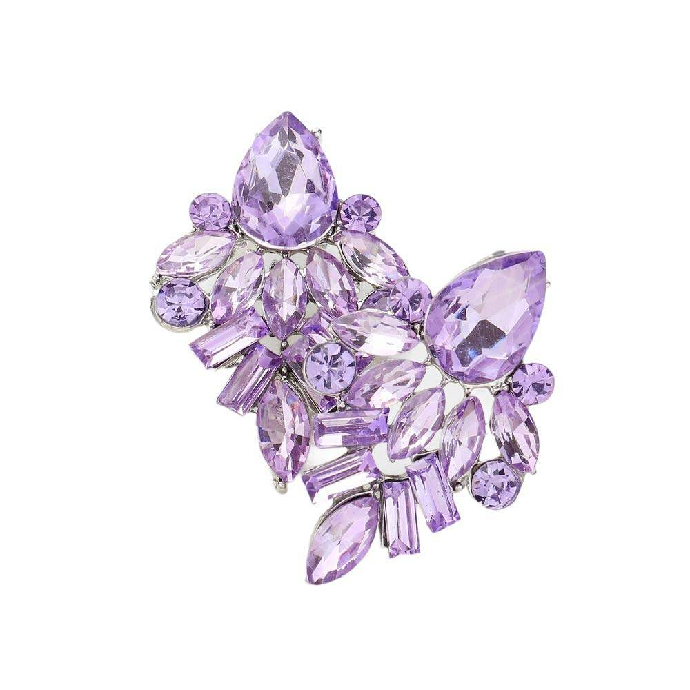 Marquise Baguette Stone Cluster Evening Earrings - Madeline Love - Flyclothing LLC