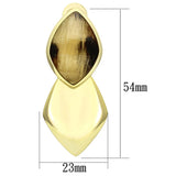 VL073 - IP Gold(Ion Plating) Brass Earrings with Synthetic Synthetic Stone in Animal pattern - Alamode