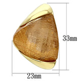 VL076 - IP Gold(Ion Plating) Brass Earrings with Synthetic Synthetic Stone in Orange - Alamode