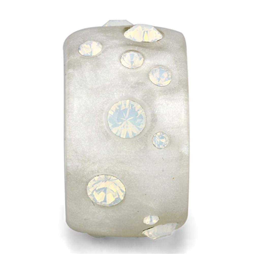 VL078 - Resin Ring with Top Grade Crystal in Aurora Borealis (Rainbow Effect) - Alamode - Flyclothing LLC