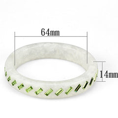 VL093 -  Resin Bangle with Top Grade Crystal  in Peridot