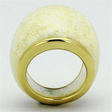 VL109 - IP Gold(Ion Plating) Stainless Steel Ring with Synthetic Synthetic Stone in Citrine Yellow - Alamode - Flyclothing LLC