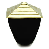 VL119 - IP Gold(Ion Plating) Stainless Steel Ring with No Stone - Alamode
