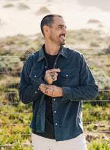 Cypress Corduroy Western Shirt Aegean Blue