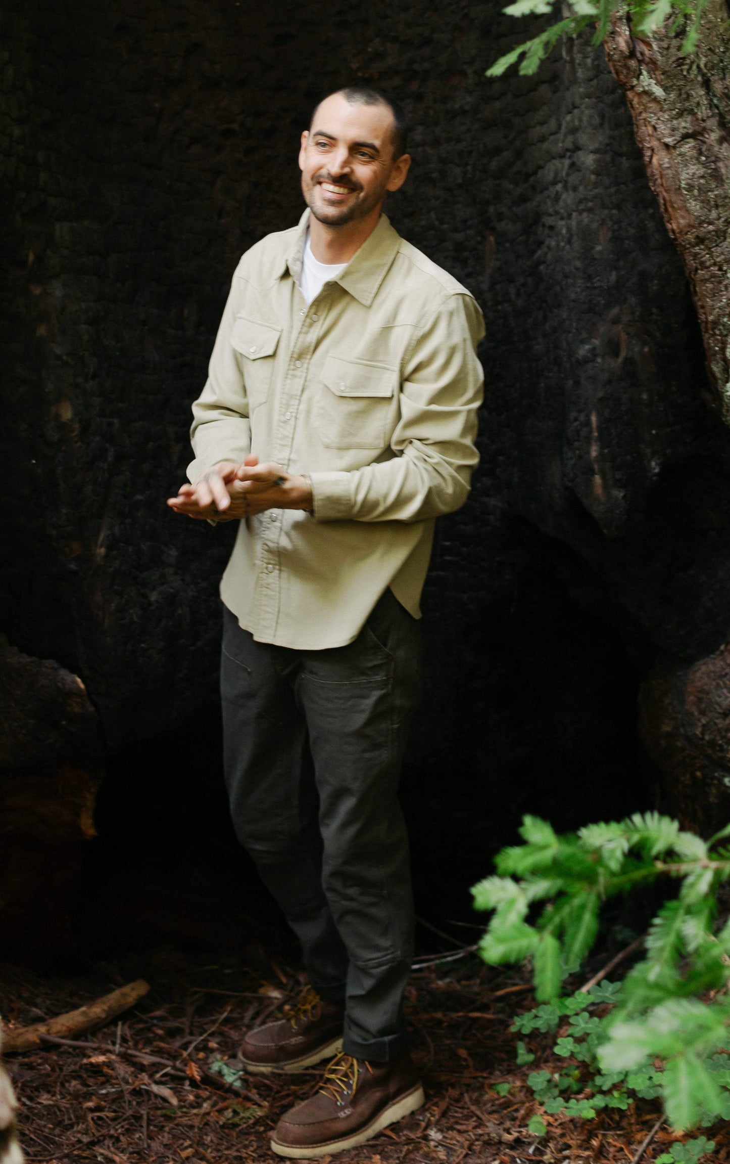 Cypress Corduroy Western Shirt Dusty Olive