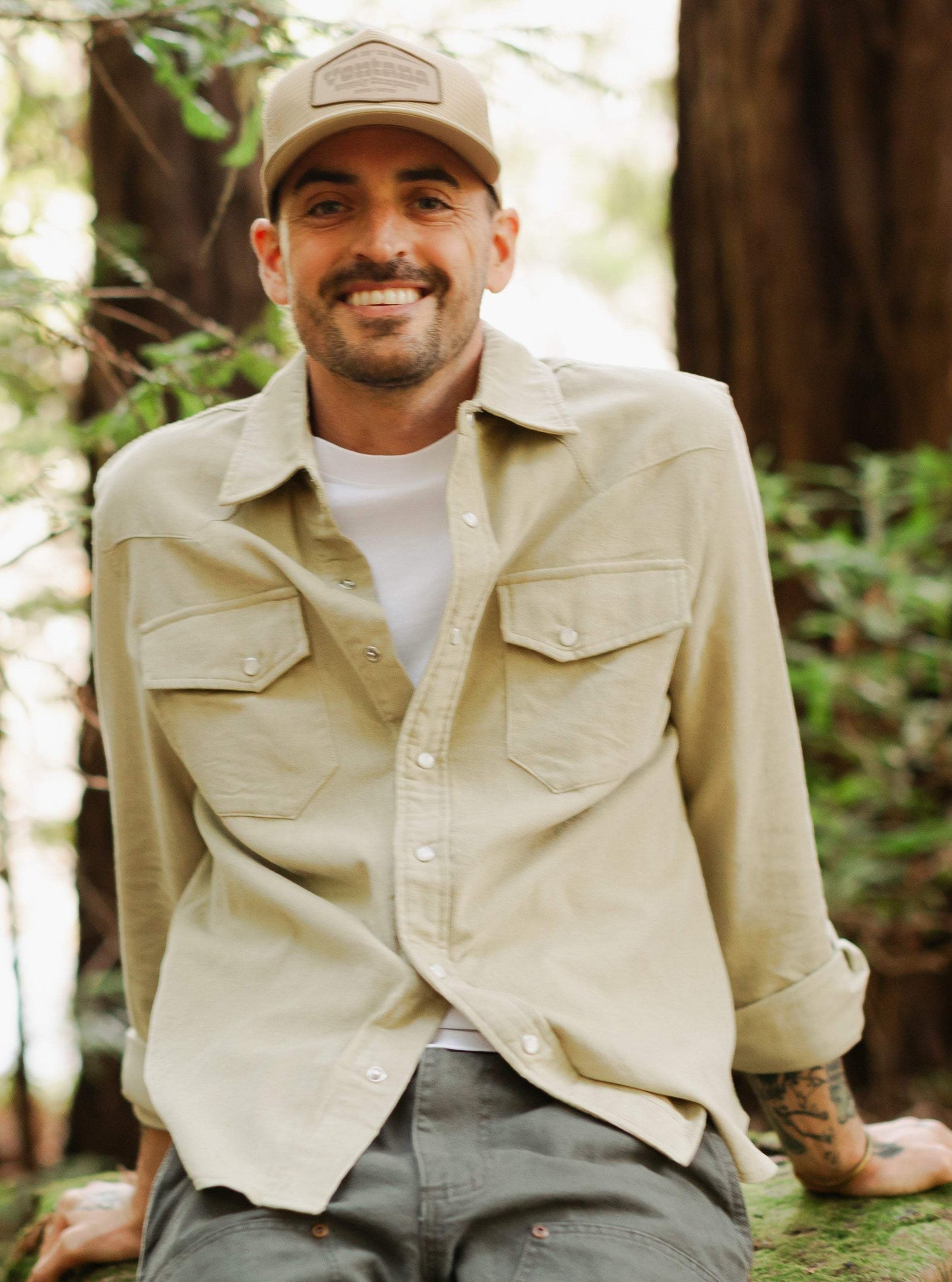 Cypress Corduroy Western Shirt Dusty Olive