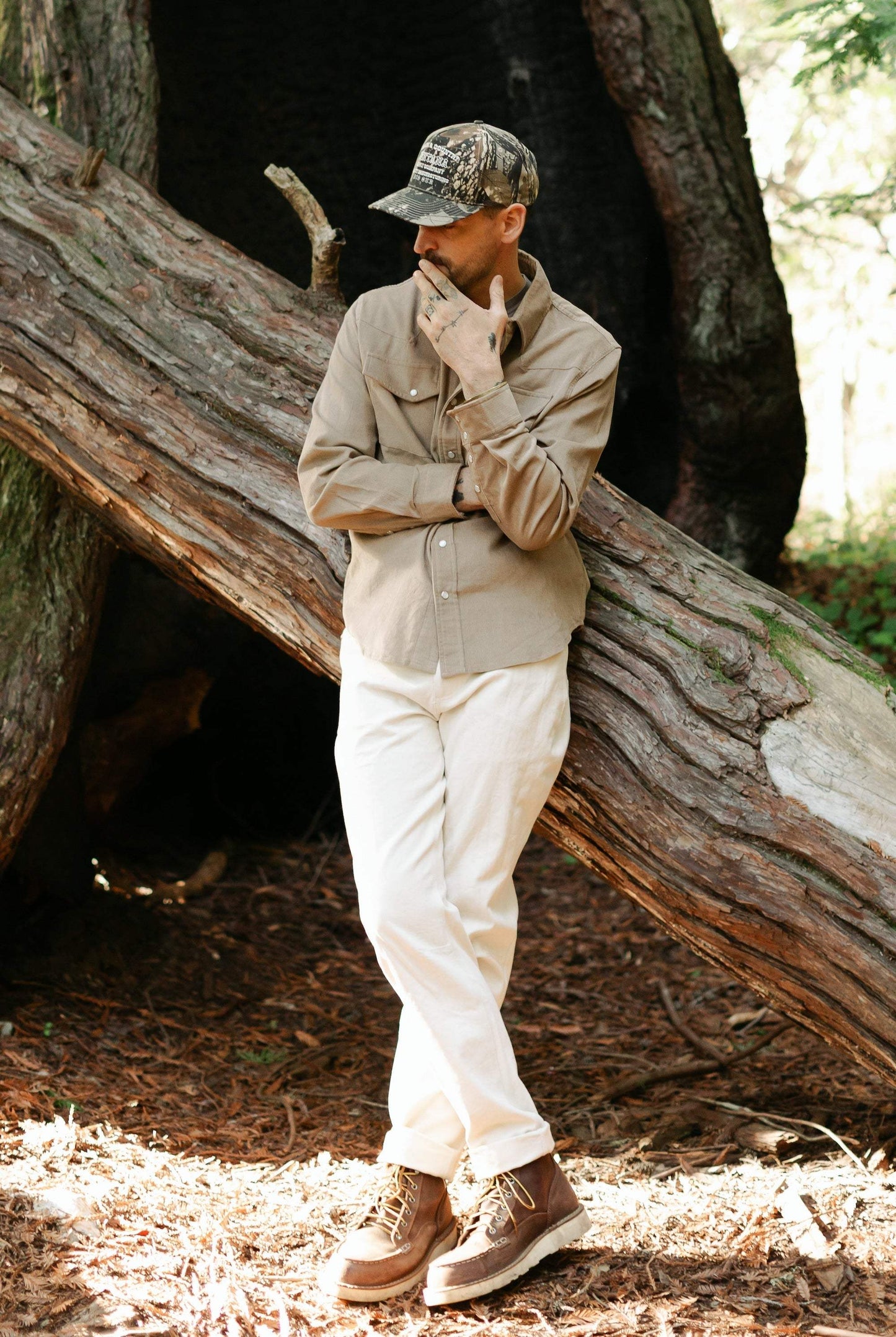Cypress Corduroy Western Shirt Sandstone