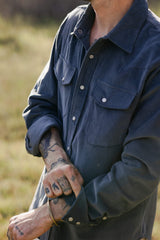 Cypress Corduroy Western Shirt Aegean Blue