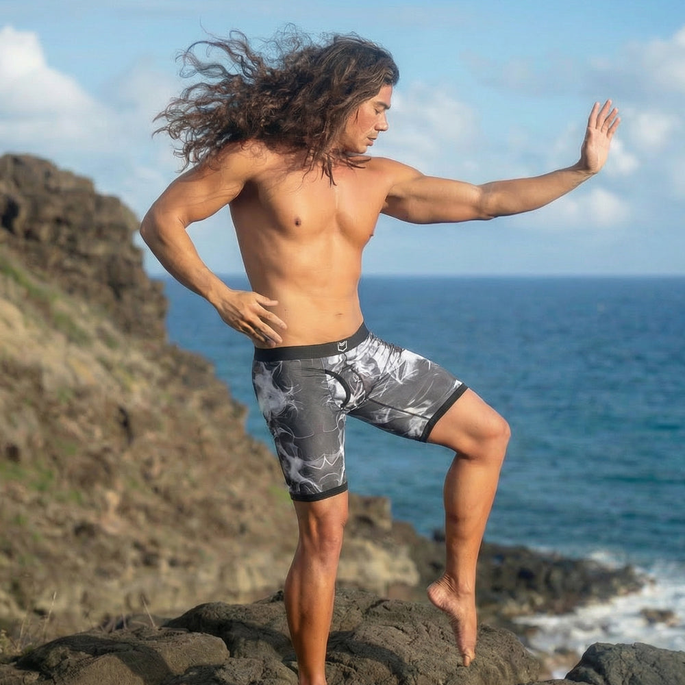 V Bamboo 8" Boxer Brief - Zen Pouch™ Duo - SHEATH UNDERWEAR - Flyclothing LLC