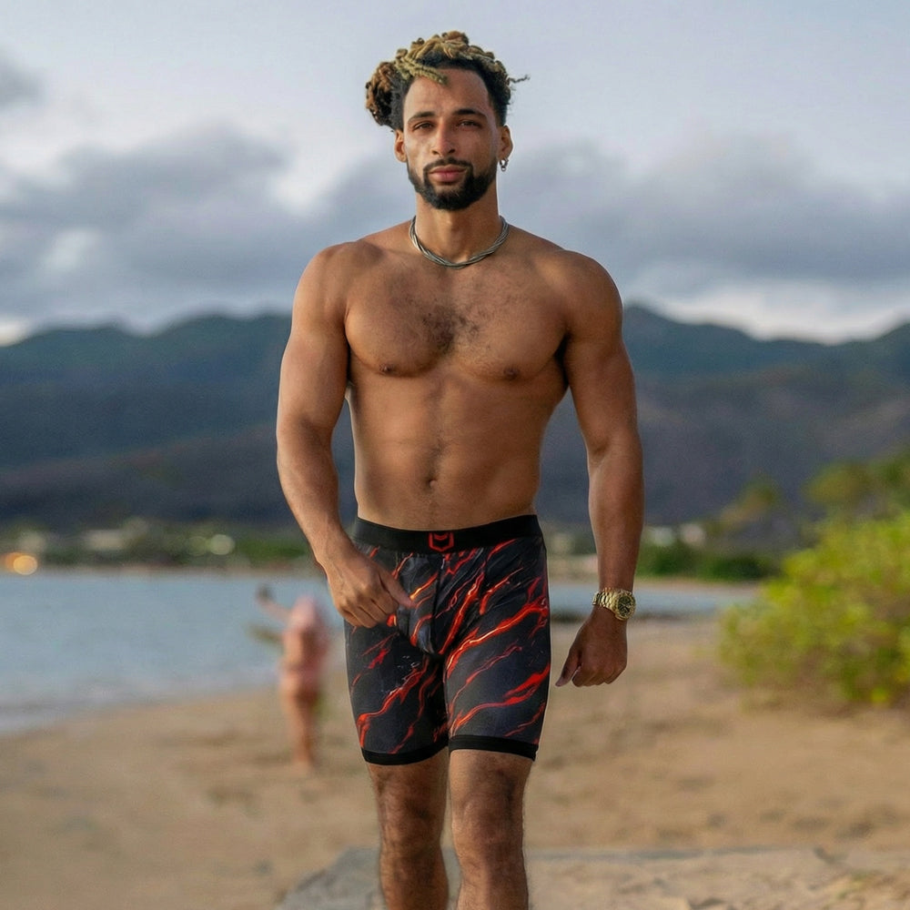 V Bamboo 8" Boxer Brief - Zen Pouch™ Duo - SHEATH UNDERWEAR - Flyclothing LLC