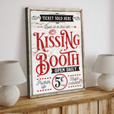 Valentines Day Kissing Booth Sign III - Tailored Canvases - Flyclothing LLC