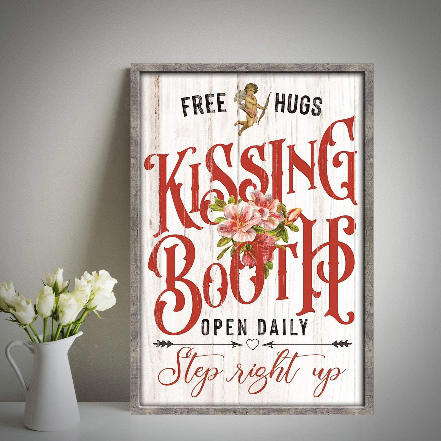 Valentines Day Kissing Booth Sign - Tailored Canvases - Flyclothing LLC