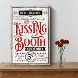 Valentines Day Kissing Booth Sign III - Tailored Canvases - Flyclothing LLC