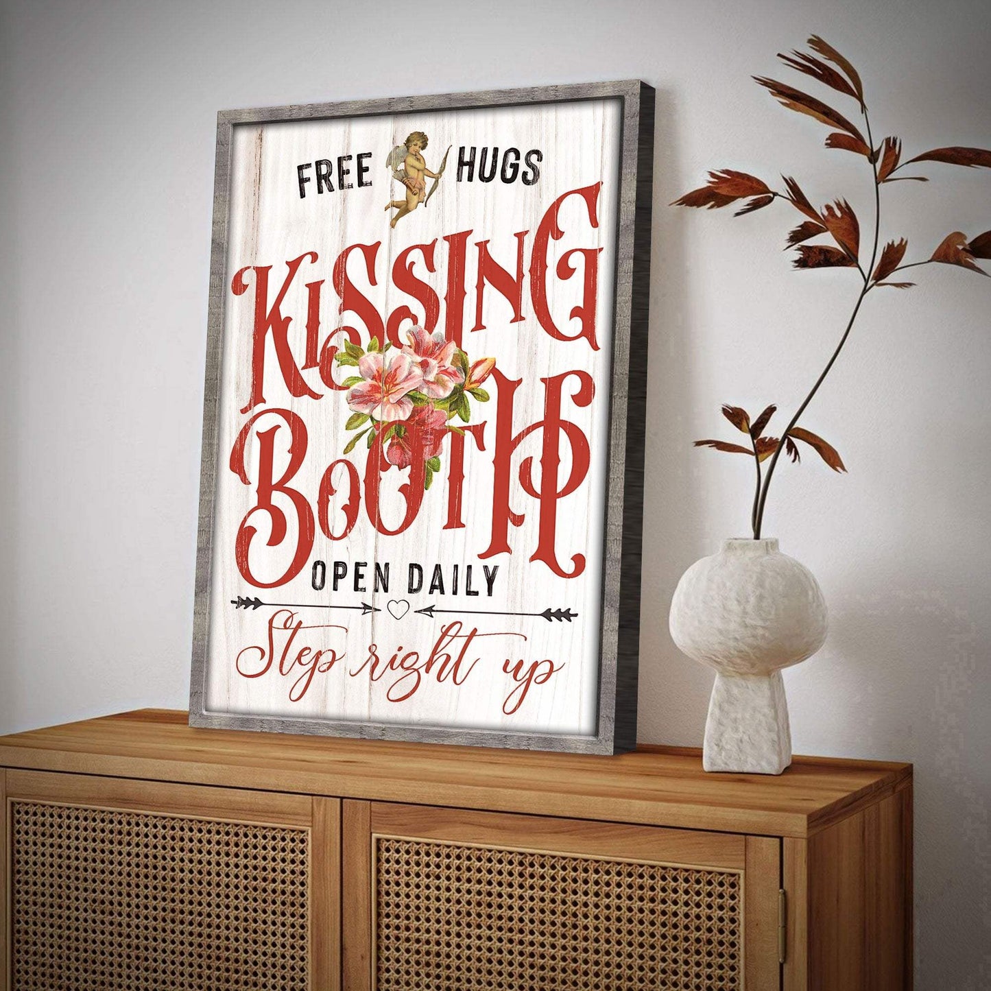 Valentines Day Kissing Booth Sign - Tailored Canvases - Flyclothing LLC