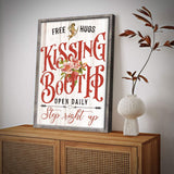 Valentines Day Kissing Booth Sign - Tailored Canvases - Flyclothing LLC