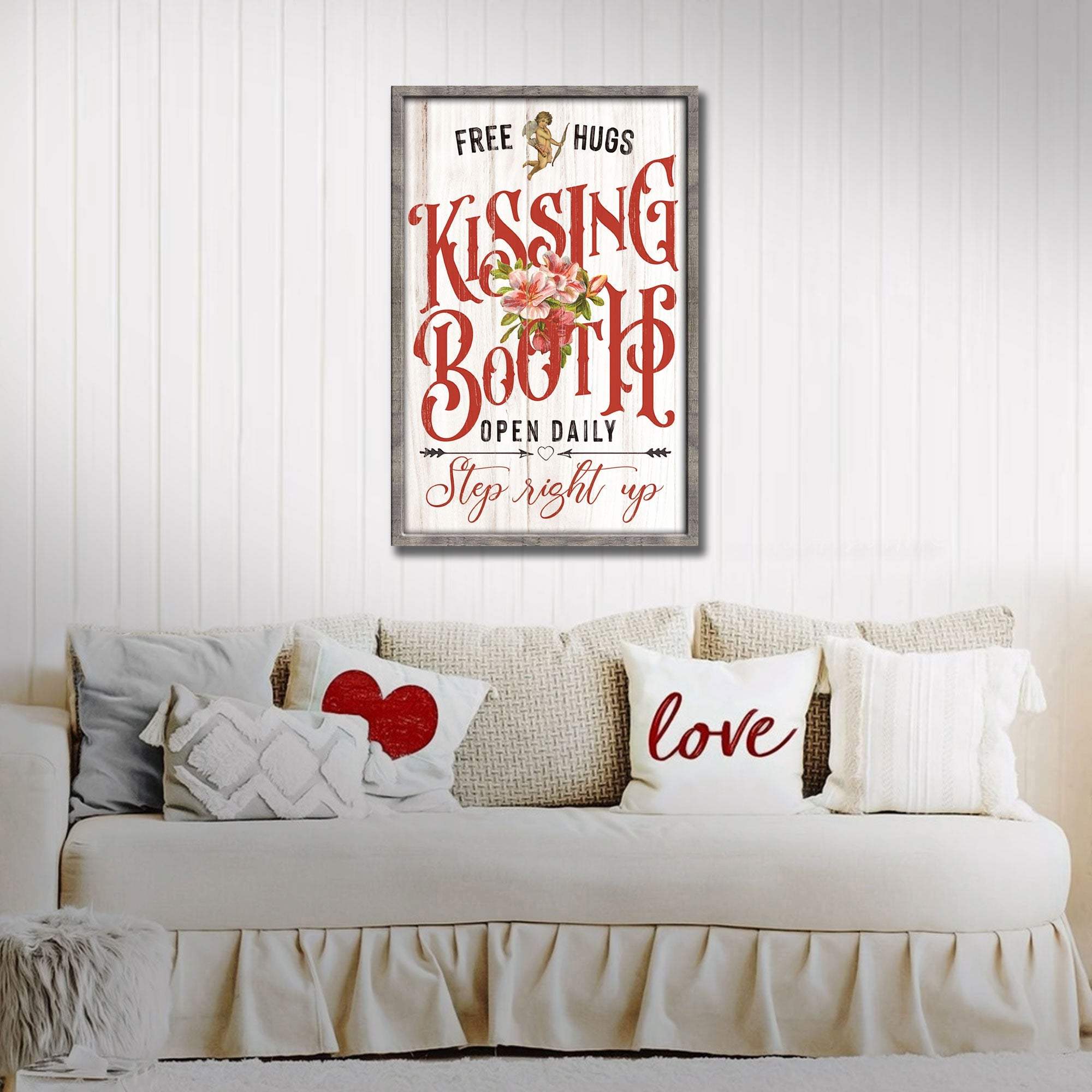 Valentines Day Kissing Booth Sign - Tailored Canvases - Flyclothing LLC