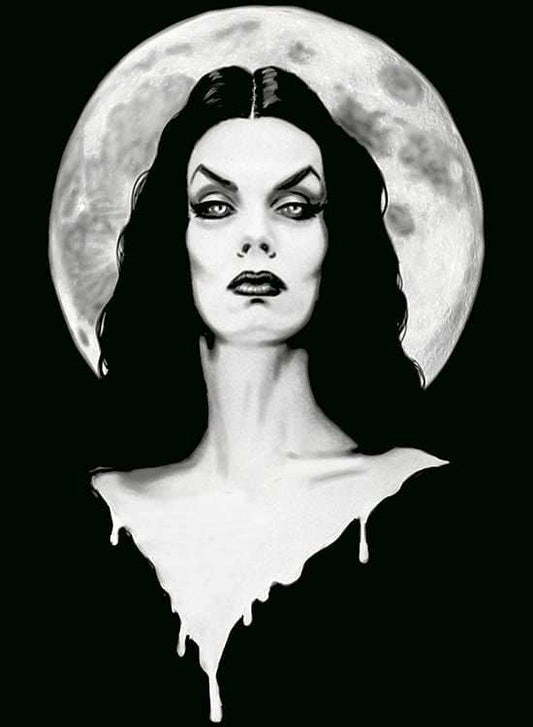 Black Market Art Company Vampira Dark Goddess Of Horror Print - Black Market Art Company - Flyclothing LLC