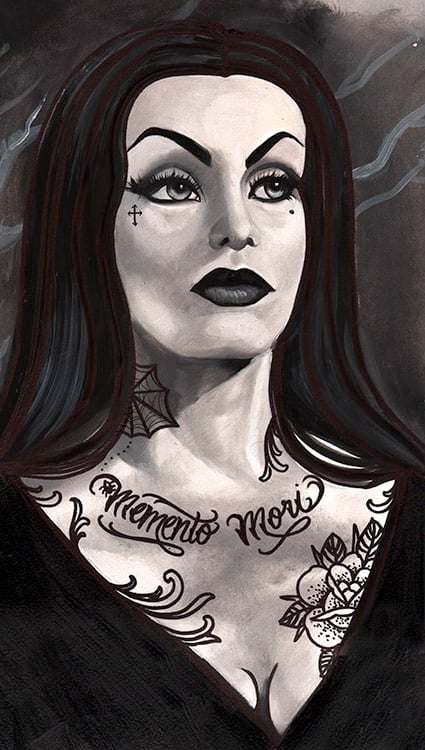 Black Market Art Company Vampira Print