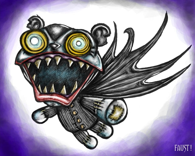 Black Market Art Company Vampire Teddy Bear Print