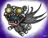 Black Market Art Company Vampire Teddy Bear Print