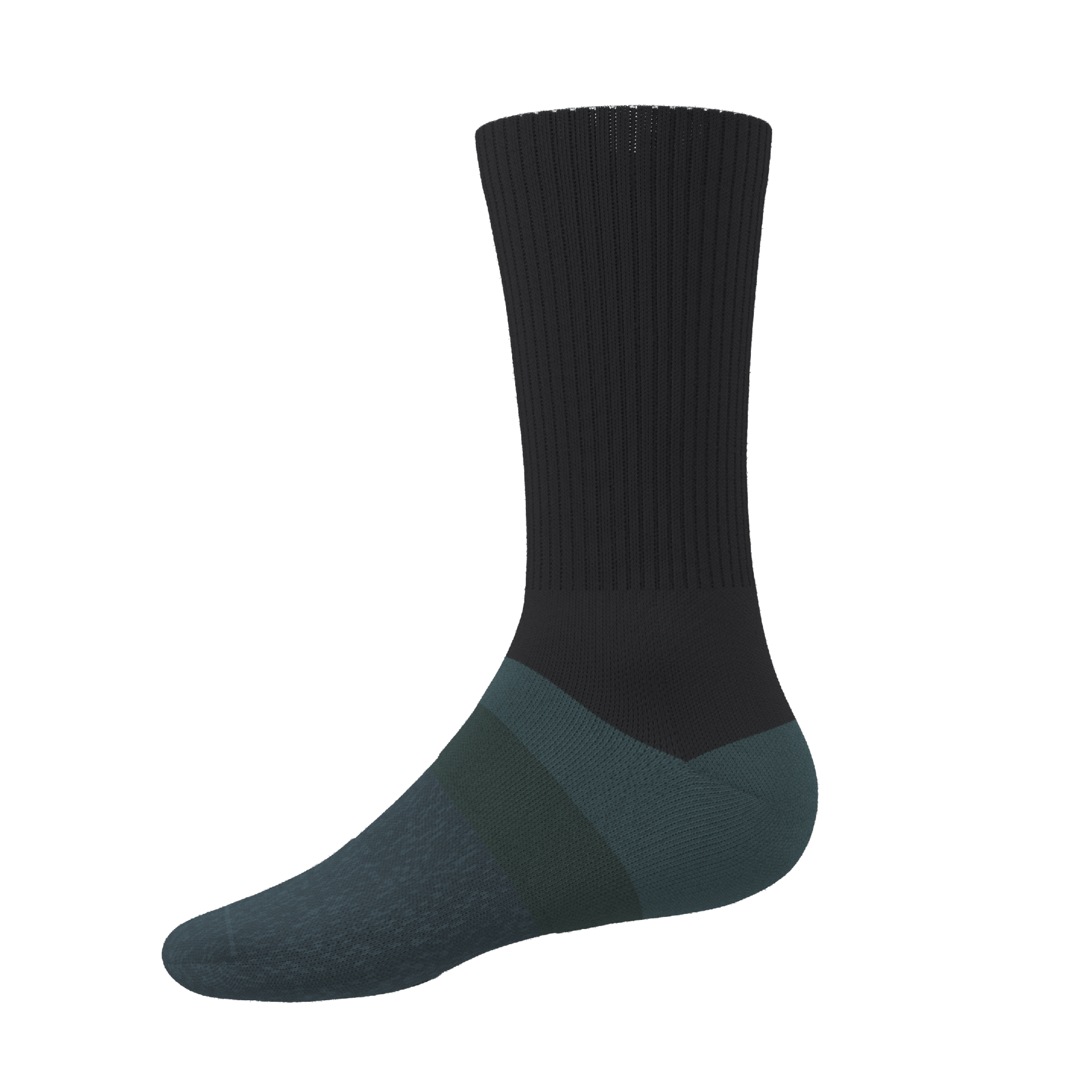 The Night Owl | Black and Teal Heel Hammock™ Crew Socks - Shinesty