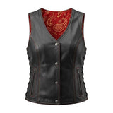 Ember - Women's Motorcycle Leather Vest