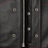 Badlands - Men's Club Style Leather Motorcycle Vest - Unik Just for Bikers - Flyclothing LLC