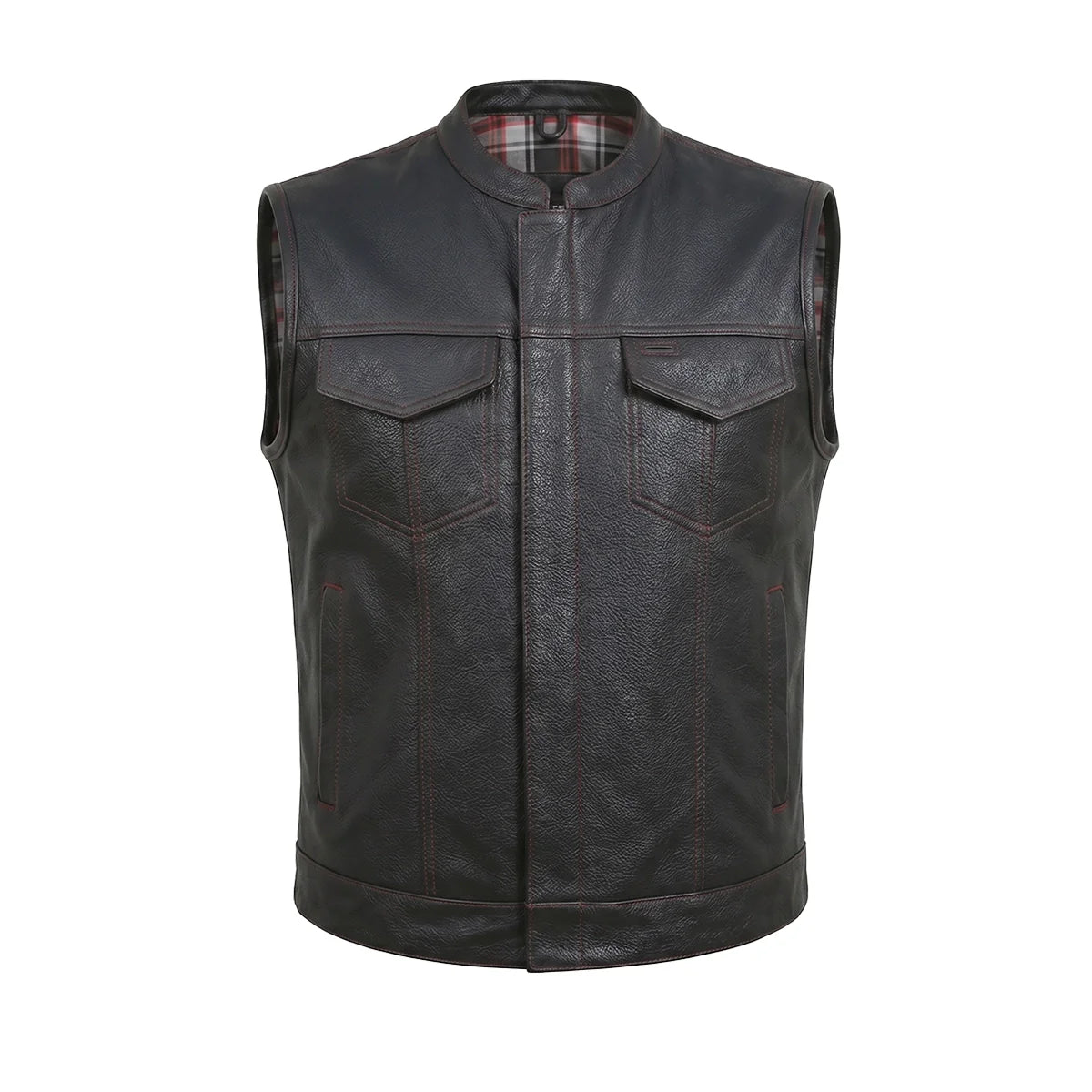 Badlands - Men's Club Style Leather Motorcycle Vest - Unik Just for Bikers - Flyclothing LLC