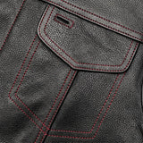 Badlands - Men's Club Style Leather Motorcycle Vest - Unik Just for Bikers - Flyclothing LLC