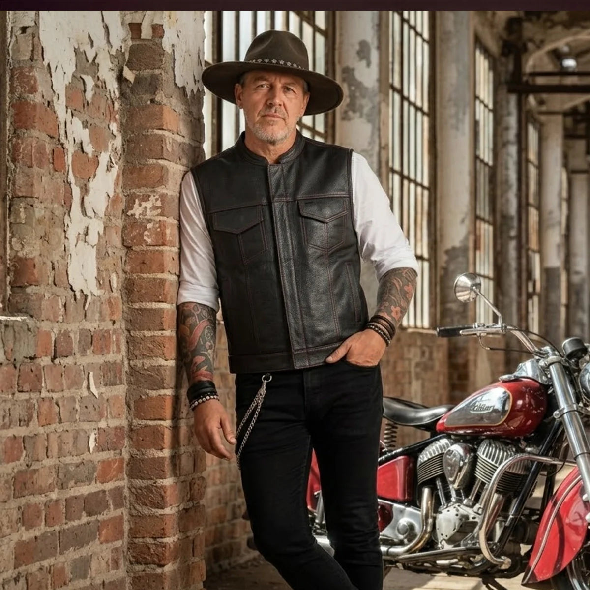 Bandit - Mens Lining Club Vest - Unik Just for Bikers - Flyclothing LLC