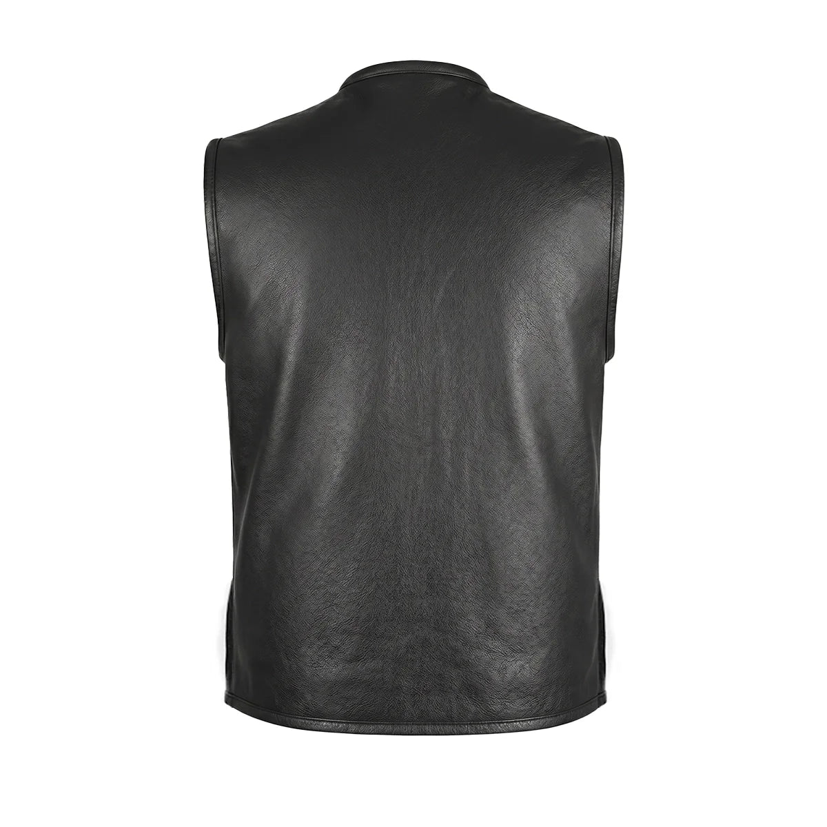 Blackout - Men's Motorcycle Leather Vest - Unik Just for Bikers - Flyclothing LLC