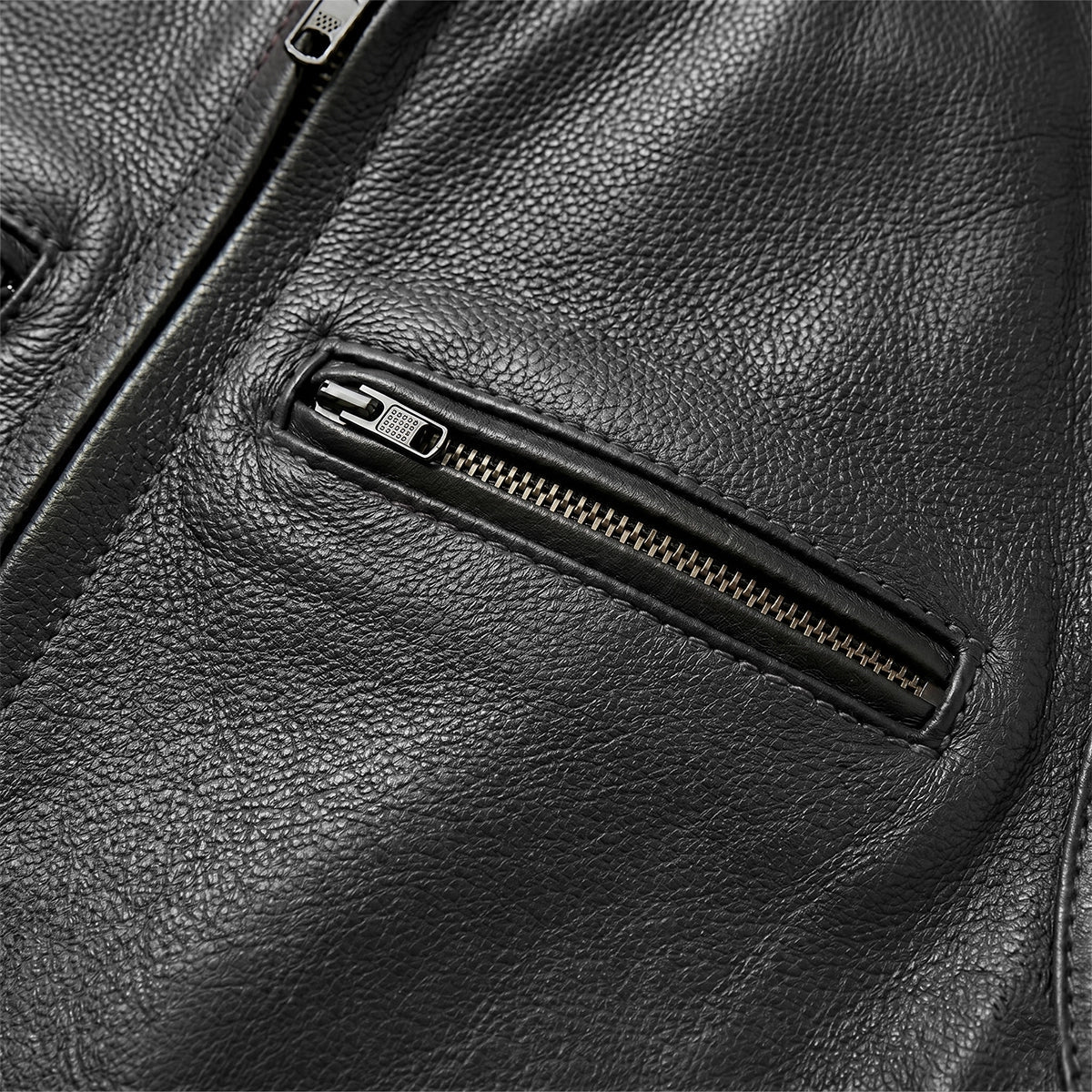 Blackout - Men's Motorcycle Leather Vest - Unik Just for Bikers - Flyclothing LLC