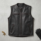 Blackout - Men's Motorcycle Leather Vest