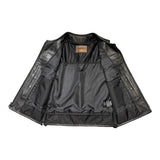 Blackout - Men's Motorcycle Leather Vest - Unik Just for Bikers - Flyclothing LLC