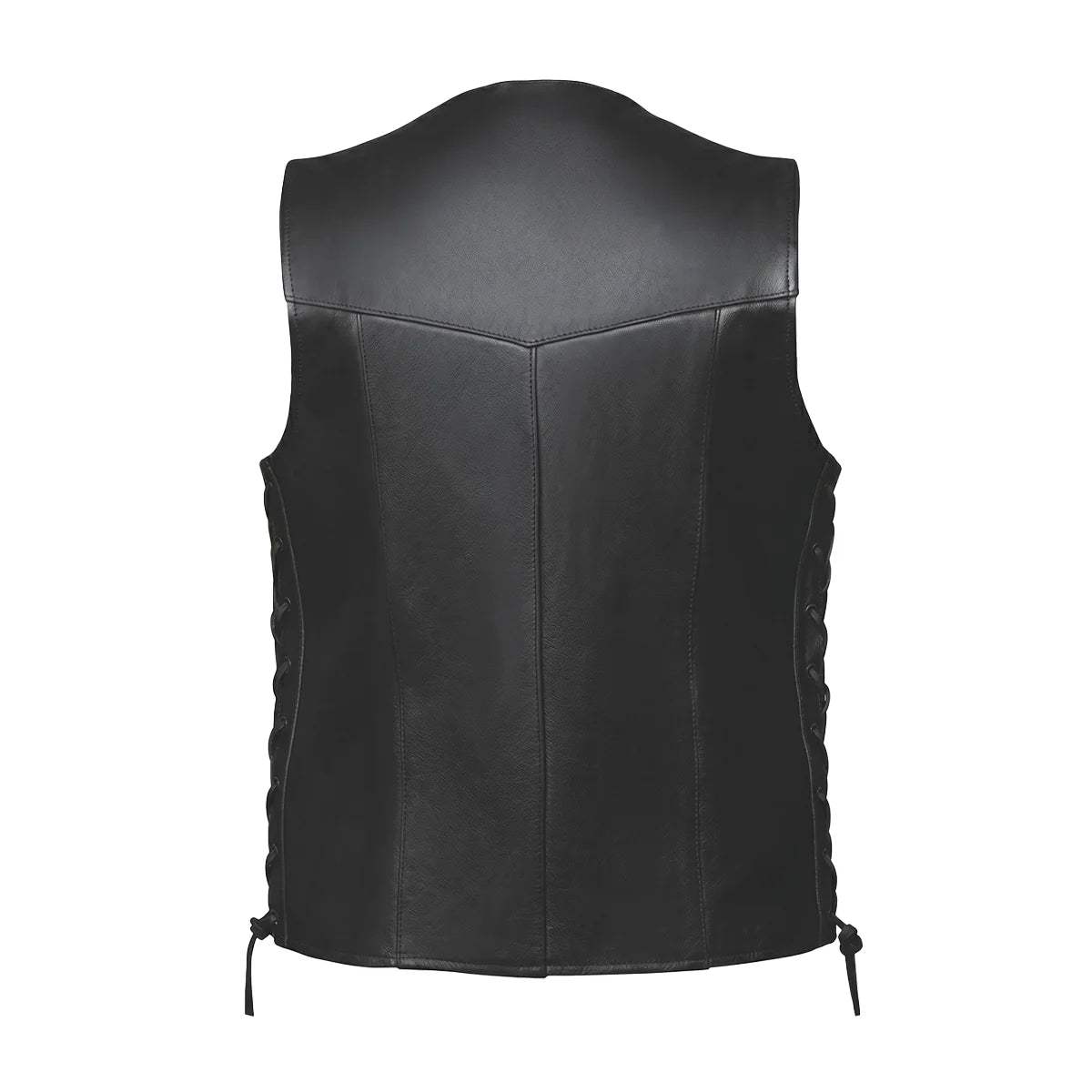 Bronco - Men's Premium Leather Motorcycle Vest - Unik Just for Bikers - Flyclothing LLC