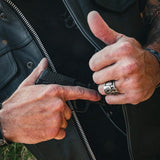 Clubman - Men's SOA Club Style leather Motorcycle Vest - Unik Just for Bikers - Flyclothing LLC