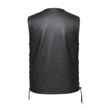 Blackhills - Men's Motorcycle Leather Vest - Unik Just for Bikers - Flyclothing LLC