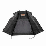 Blackhills - Men's Motorcycle Leather Vest - Unik Just for Bikers - Flyclothing LLC