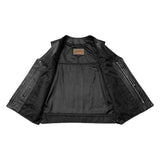 Blackhills - Men's Motorcycle Leather Vest - Unik Just for Bikers - Flyclothing LLC