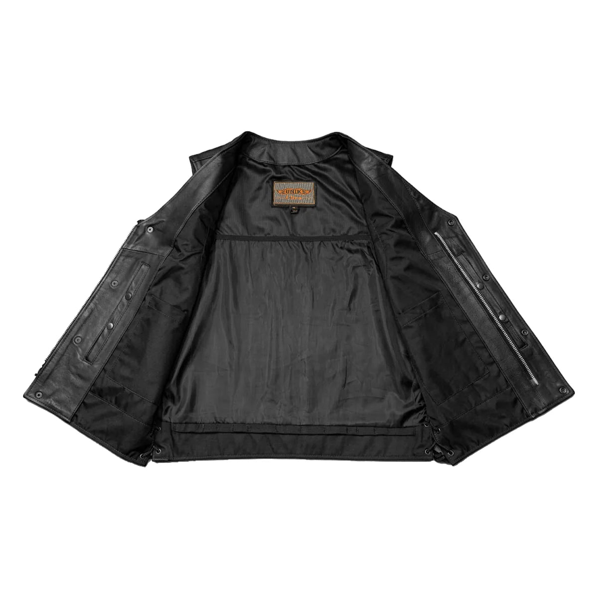 Blackhills - Men's Motorcycle Leather Vest - Unik Just for Bikers - Flyclothing LLC
