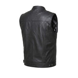 Clubman - Men's SOA Club Style leather Motorcycle Vest - Unik Just for Bikers - Flyclothing LLC