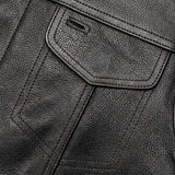 Clubman - Men's SOA Club Style leather Motorcycle Vest - Unik Just for Bikers - Flyclothing LLC