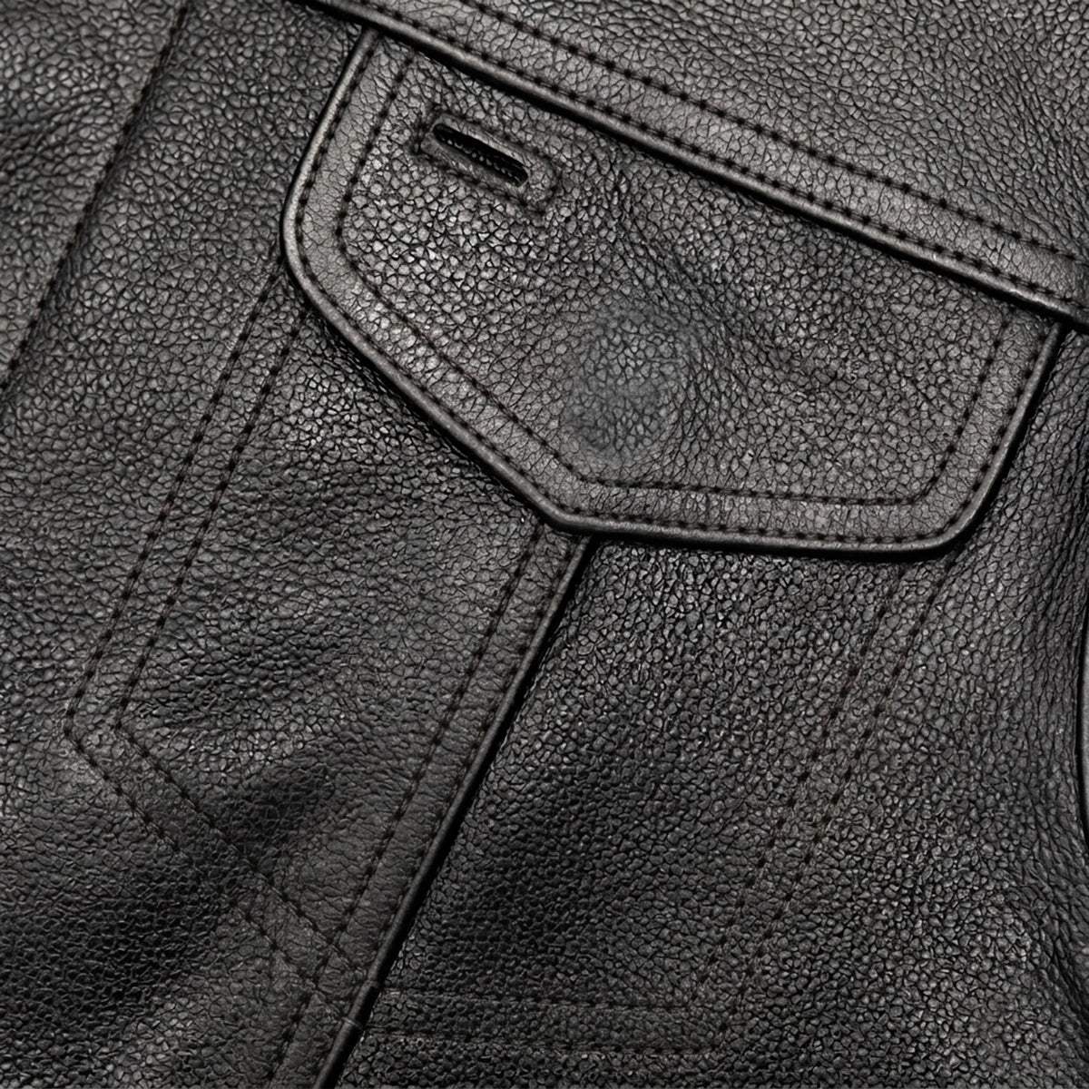 Clubman - Men's SOA Club Style leather Motorcycle Vest - Unik Just for Bikers - Flyclothing LLC