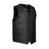 Cattleman - Mens Premium Leather Vest - Unik Just for Bikers - Flyclothing LLC