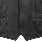 Cattleman - Mens Premium Leather Vest - Unik Just for Bikers - Flyclothing LLC
