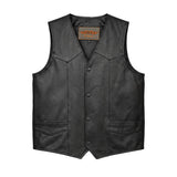 Cattleman - Mens Premium Leather Vest - Unik Just for Bikers - Flyclothing LLC