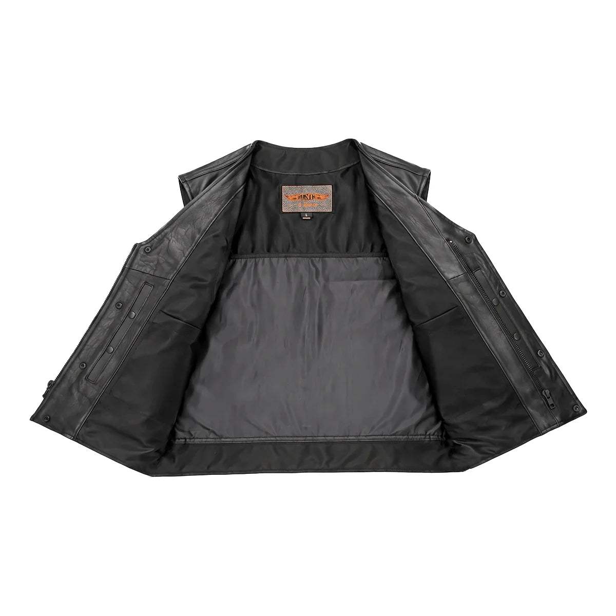 Cattleman - Mens Premium Leather Vest - Unik Just for Bikers - Flyclothing LLC